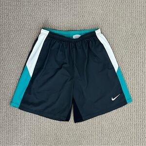 Nike Lined Gym Shorts in Dark Grey and Blue